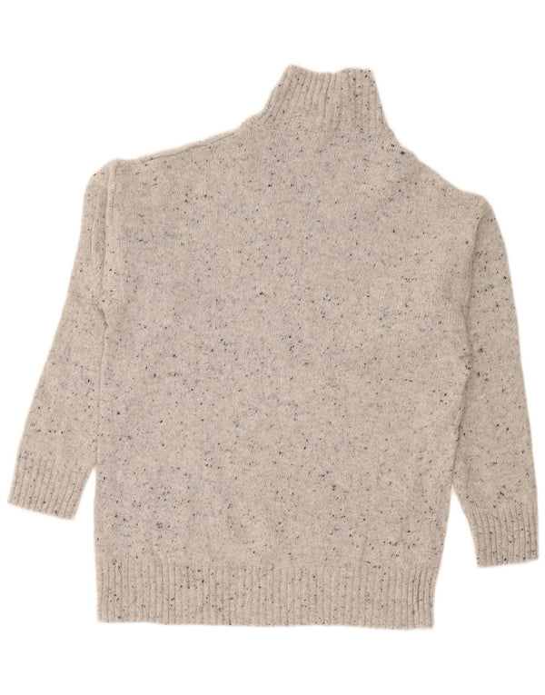Zara ženski pulover s velikim ovratnikom UK 10 Small Grey Flected
