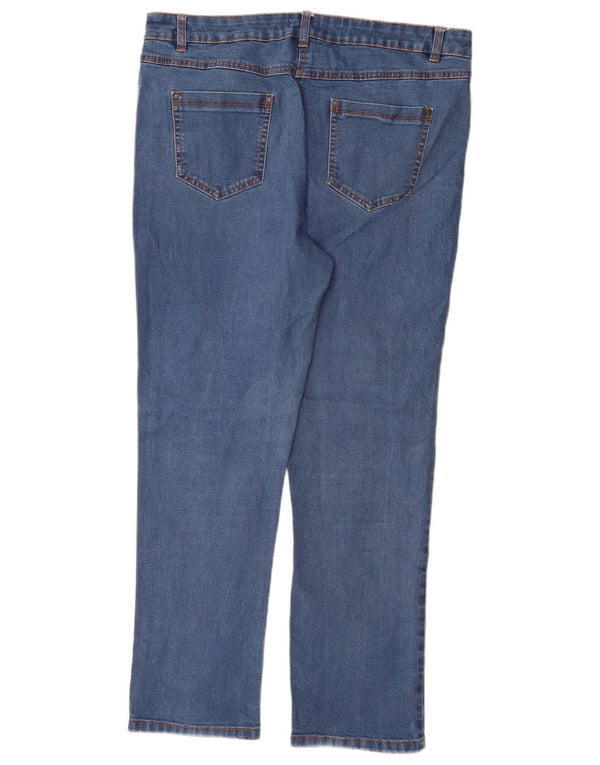 M&Co ženske ravne traperice UK 16 Large W34 L29 plavi pamuk