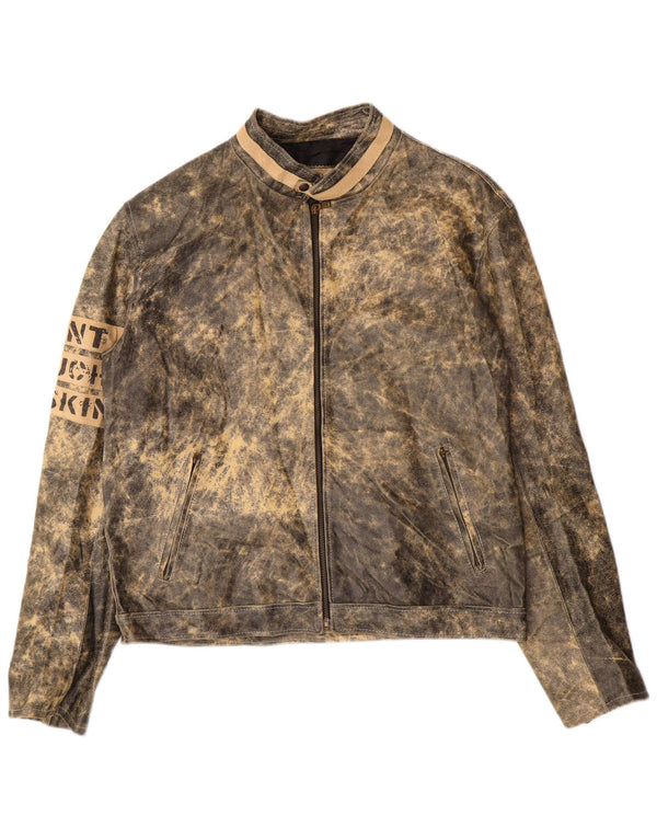 Bata muška grafička kožna jakna IT 52 XL siva koža