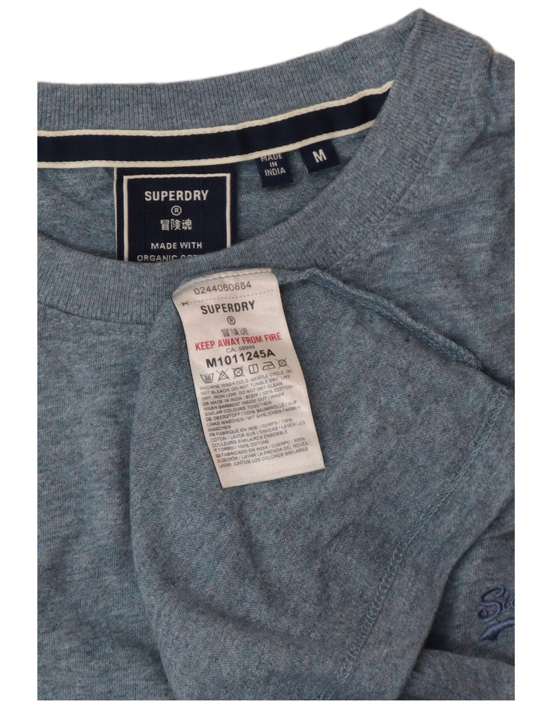 SUPERDRY muška majica kratkih rukava Srednje plavi pamuk