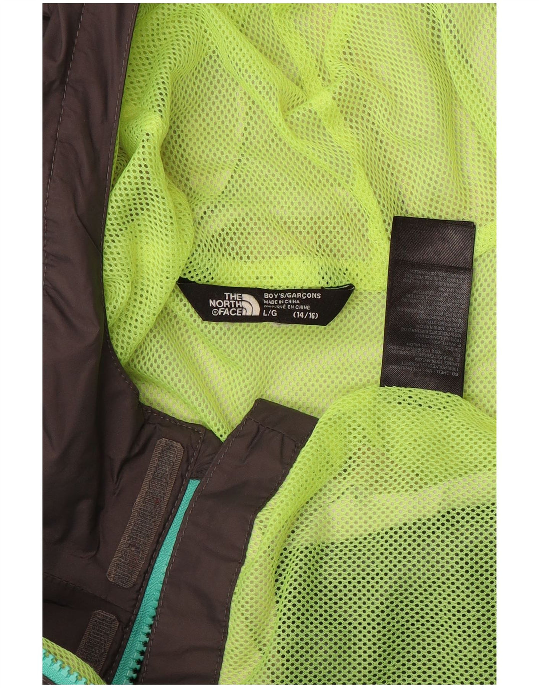 THE NORTH FACE Velika crna najlonska jakna s kapuljačom za dječake 14-15 godina