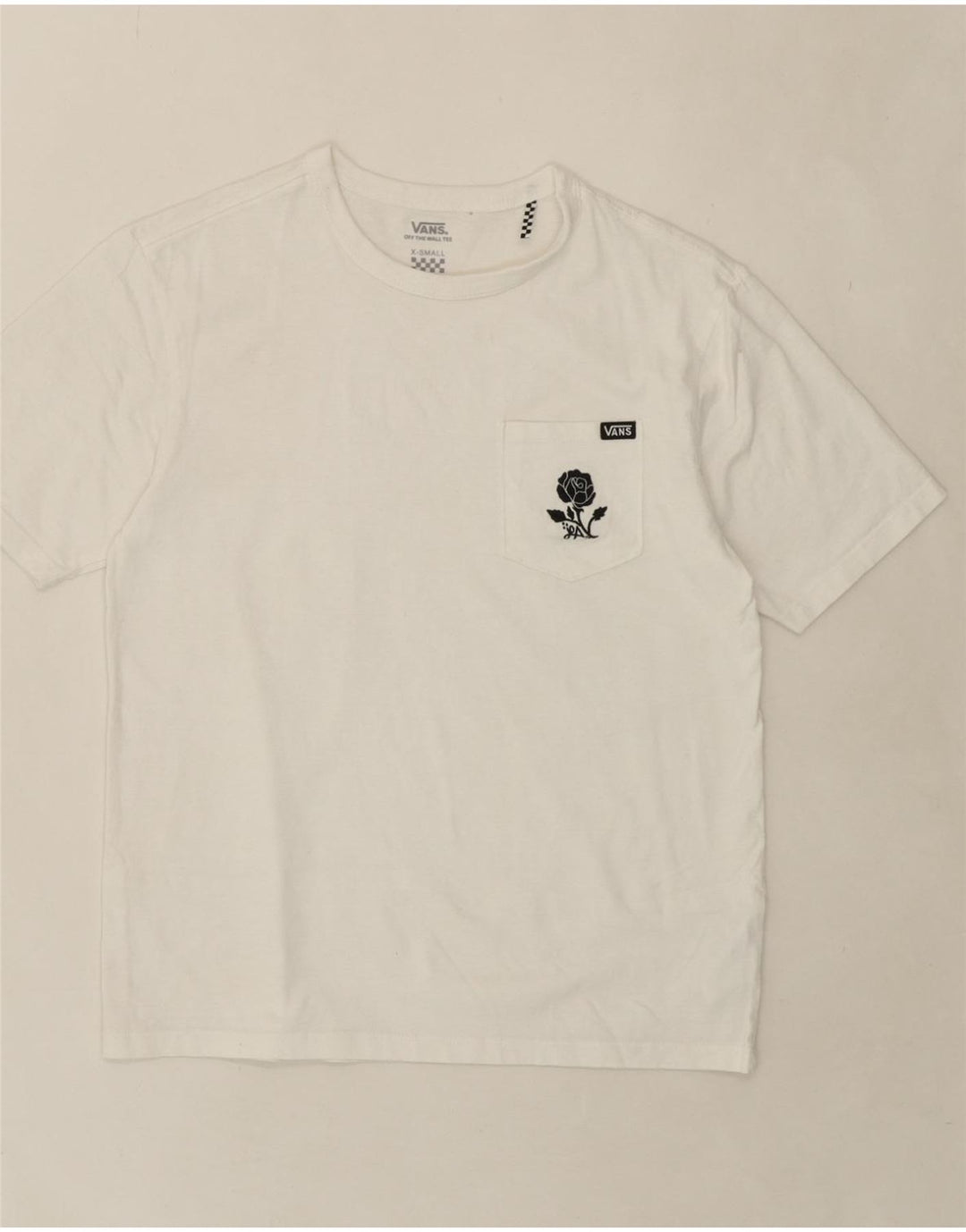 VANS Mens T-Shirt Top XS White Cotton Vintage Vans and Second-Hand Vans from Messina Hembry 