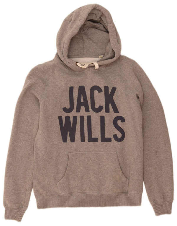 Jack Wills Ženska majica s kapuljačom s kapuljačom, UK 12, srednje sivi flekasti pamuk