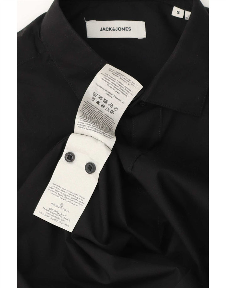 Jack & Jones muška mala crna pamučna košulja