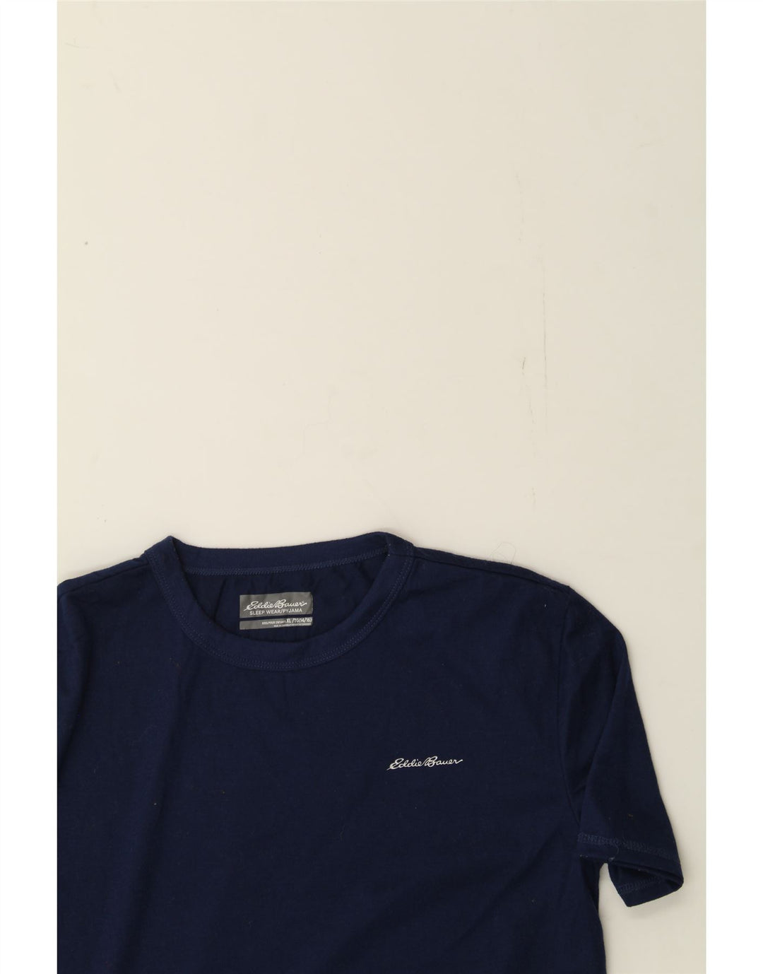EDDIE BAUER Boys T-Shirt Top 14-15 Years XL Navy Blue Polyester Vintage Eddie Bauer and Second-Hand Eddie Bauer from Messina Hembry 