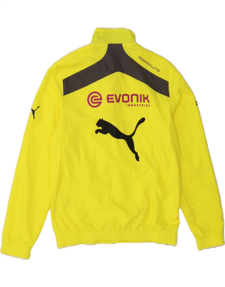 PUMA Boys BVB Dortmund Tracksuit Top Jacket 13-14 Years Yellow Striped Vintage Puma and Second-Hand Puma from Messina Hembry 
