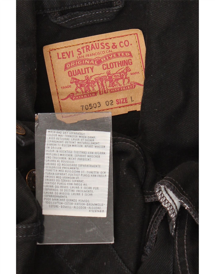 Levi's muška traper jakna UK 40 veliki crni pamuk
