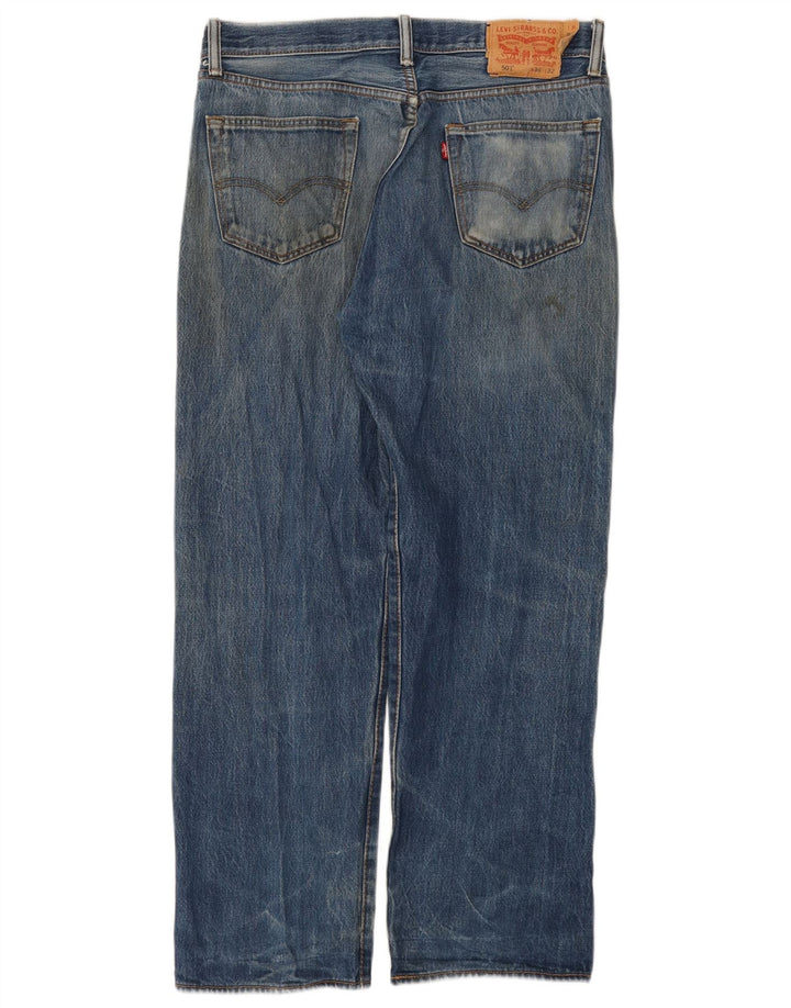 Levi's muške 501 ravne traperice W36 L29 plavi pamuk