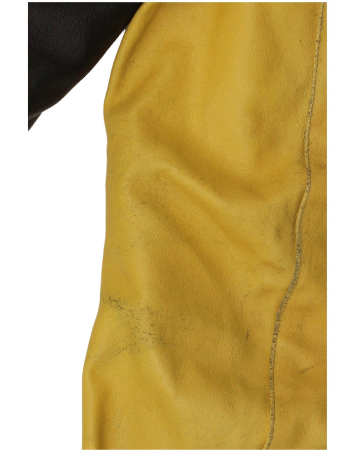 VINTAGE muška kožna trkaća jakna IT 48 Srednje crna koža u boji