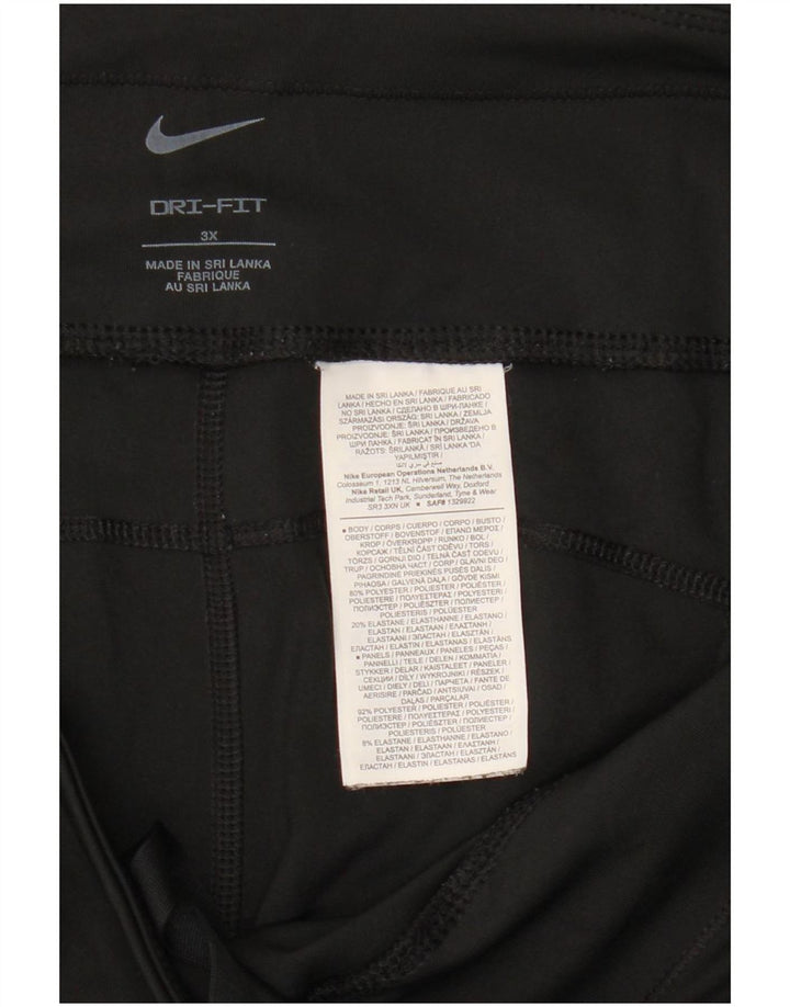 Nike ženske Dri Fit Capri tajice UK 22 3XL crni poliester