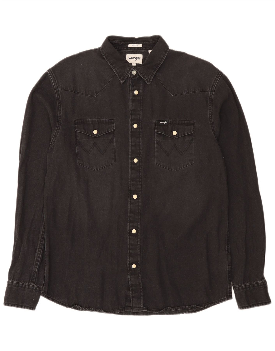 Wrangler muška traper košulja Western Regular Fit srednje crnog pamuka