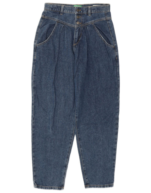 Benetton široke traperice visokog struka za djevojčice 13-14 godina 3XL W28 L27 plavi pamuk