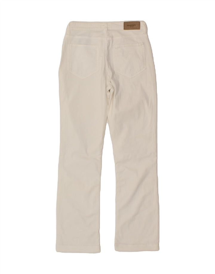 GANT Womens Bootcut Casual Trousers W28 L30  White Cotton Vintage Gant and Second-Hand Gant from Messina Hembry 