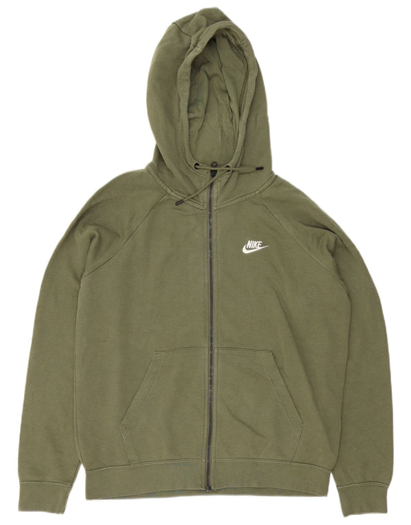 Nike muški pulover s kapuljačom na patentni zatvarač srednje zelene boje