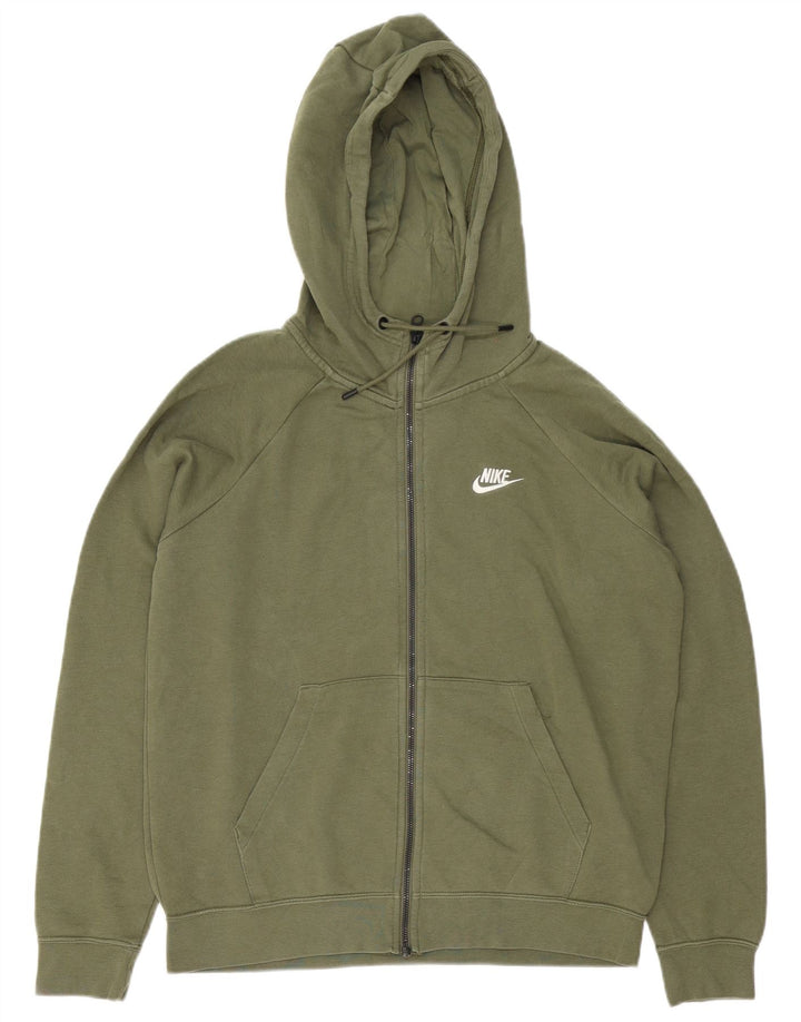 Nike muški pulover s kapuljačom na patentni zatvarač srednje zelene boje