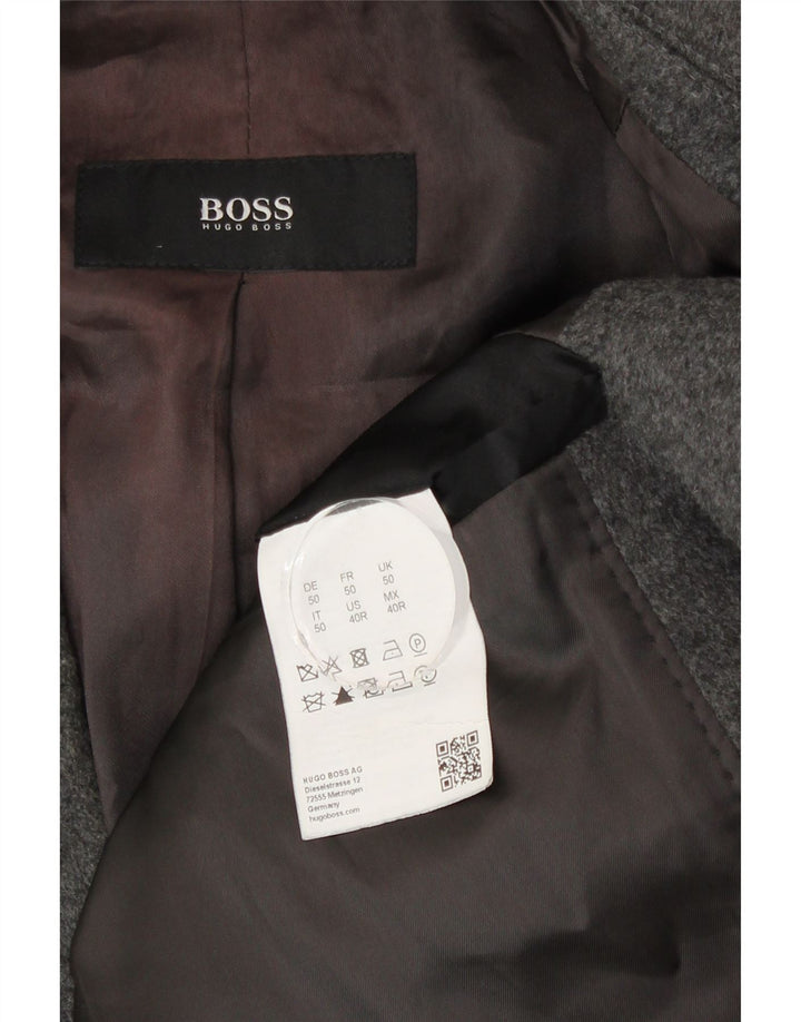 Muški kaput Hugo Boss EU 50 velika siva djevičanska vuna