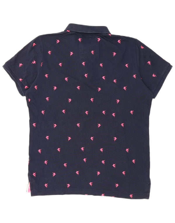 SUPERDRY muška polo majica XL tamnoplavi pamuk na točke