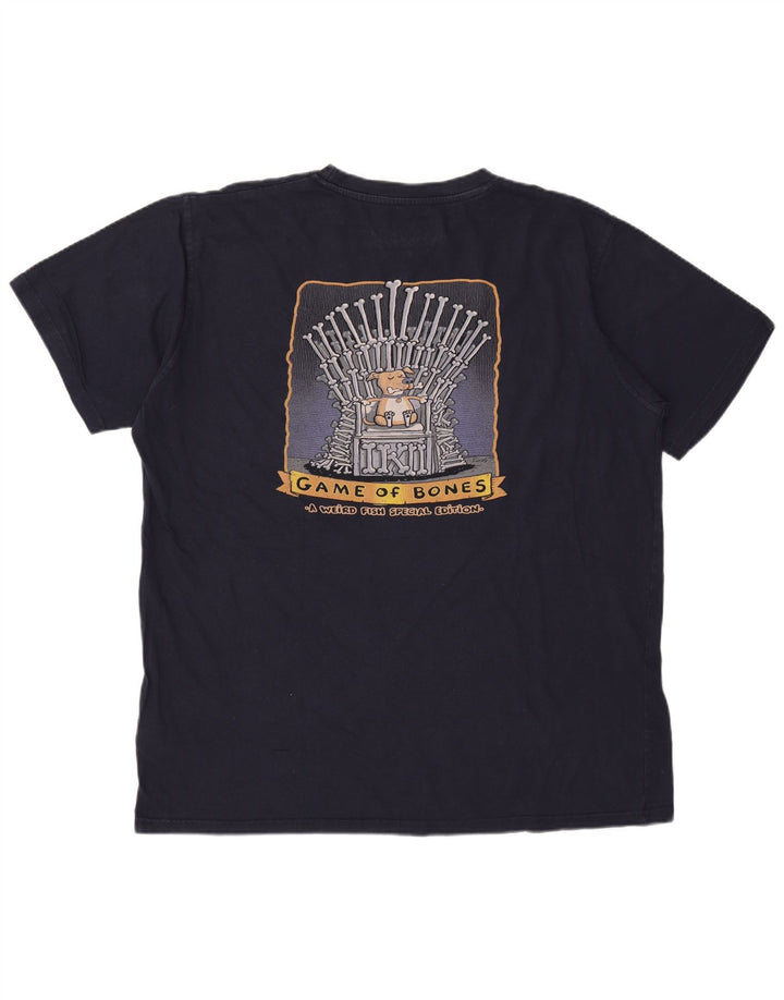 WEIRD FISH Muška majica kratkih rukava s grafičkim motivima 2XL tamnoplavi pamuk