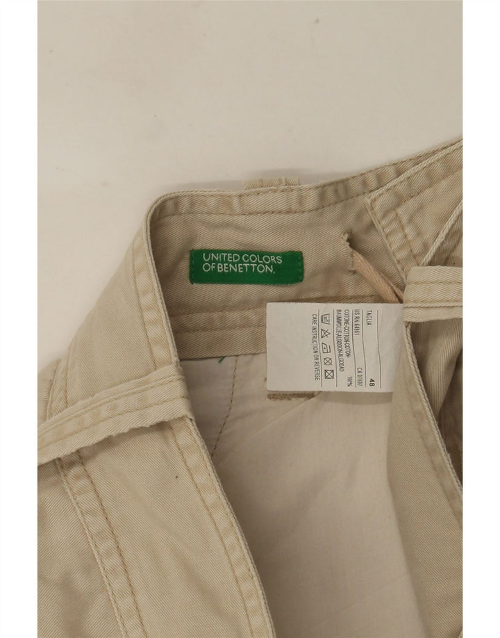 Benetton muške kargo kratke hlače IT 48 srednje W36 bež pamuk