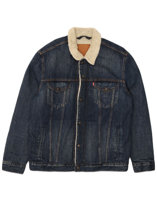 Levi's muška Sherpa traper jakna UK 42 XL plavi pamuk