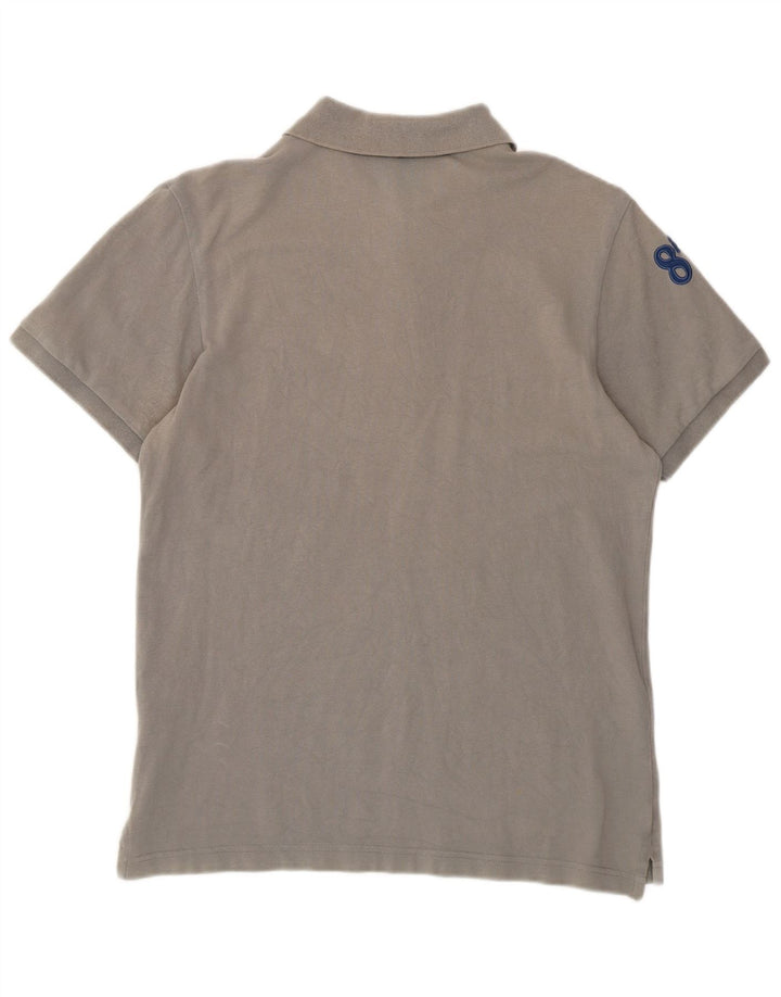 MARLBORO CLASSICS Mens Polo Shirt Medium Grey Cotton Vintage Marlboro Classics and Second-Hand Marlboro Classics from Messina Hembry 