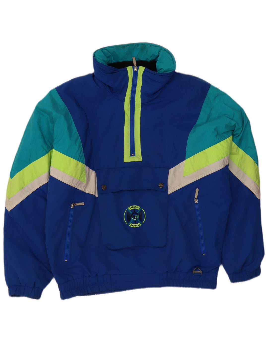 Tyrolia muški pulover skijaška jakna UK 40 Large Blue Colourblock poliester