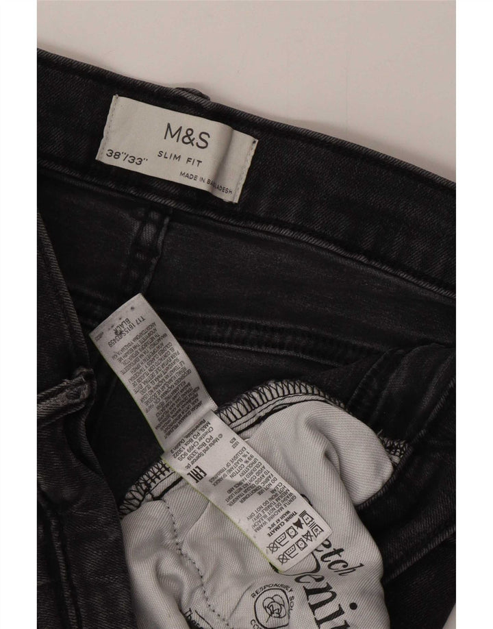 Marks & Spencer muške uske traperice W38 L33 sivi pamuk