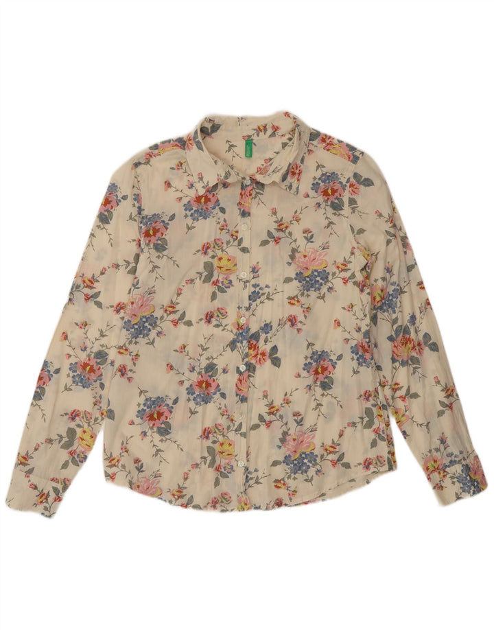 Ženska košulja Benetton UK 10 Small Off White Floral