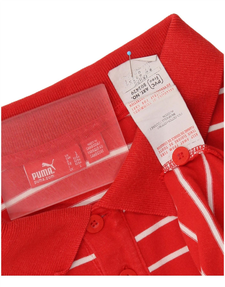 Puma muška polo majica velikih pamučnih crvenih pruga