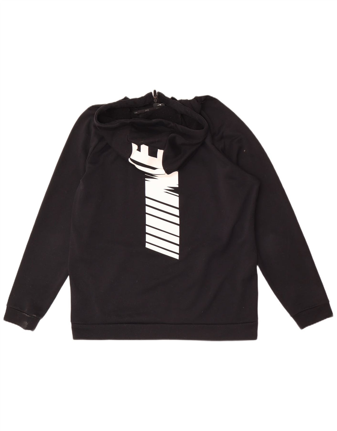 Nike muški Dri Fit grafički pulover s kapuljačom, veliki crni poliester