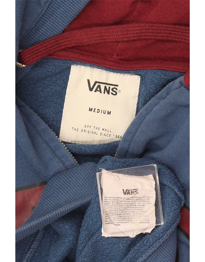 Vans muška majica s kapuljačom s patentnim zatvaračem srednje plavi pamuk