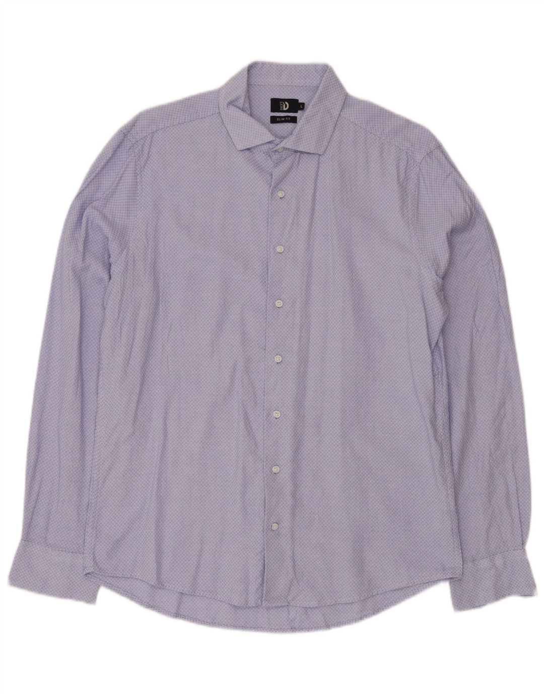 Dack's muška uska košulja Large Blue Argyle/Diamond Pamuk