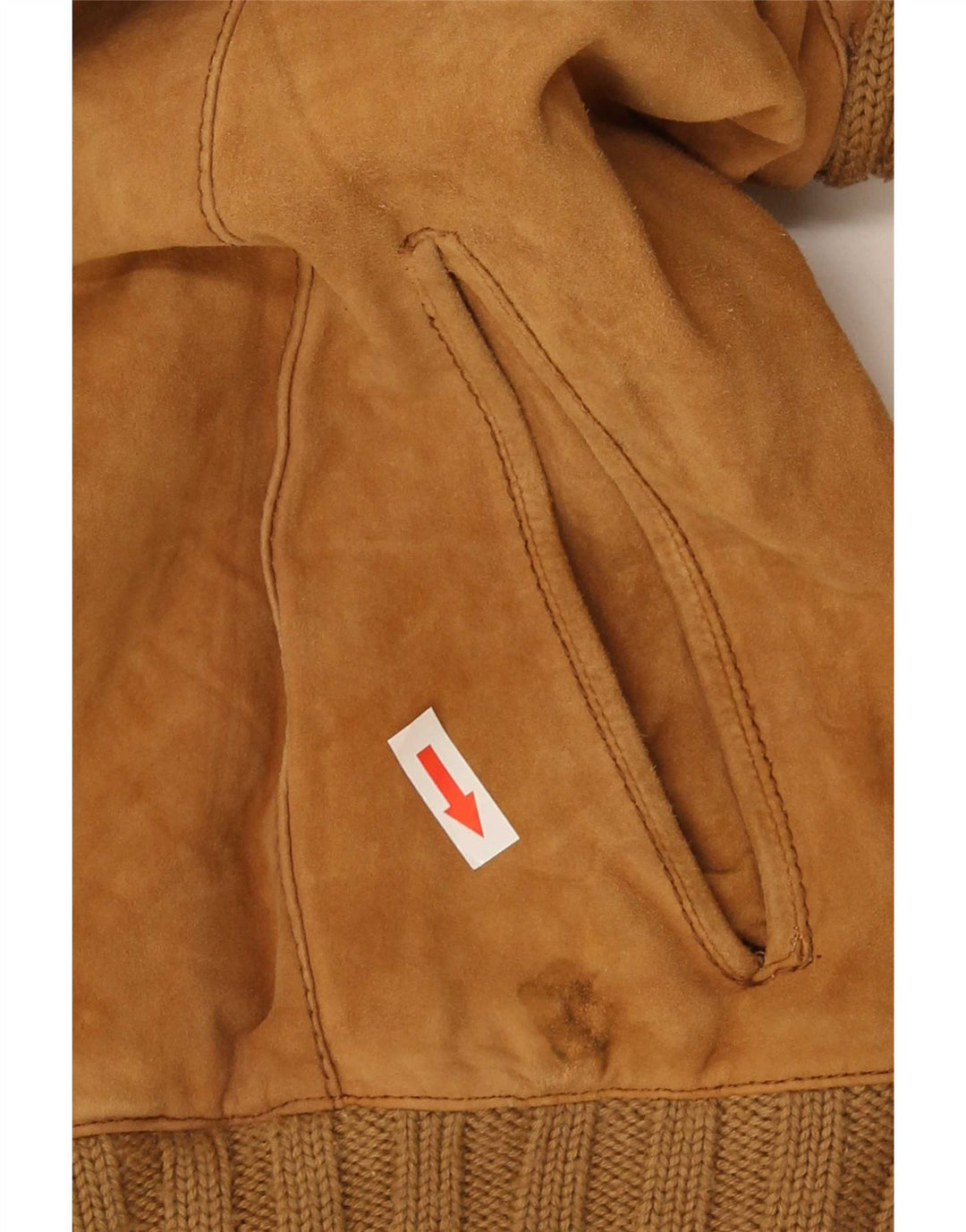 Vintage muška bomber jakna od brušene kože IT 46 Mala bež