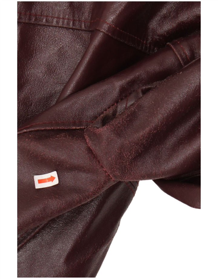 MOLIM, ženska kožna jakna UK 12 srednje tamnocrvena