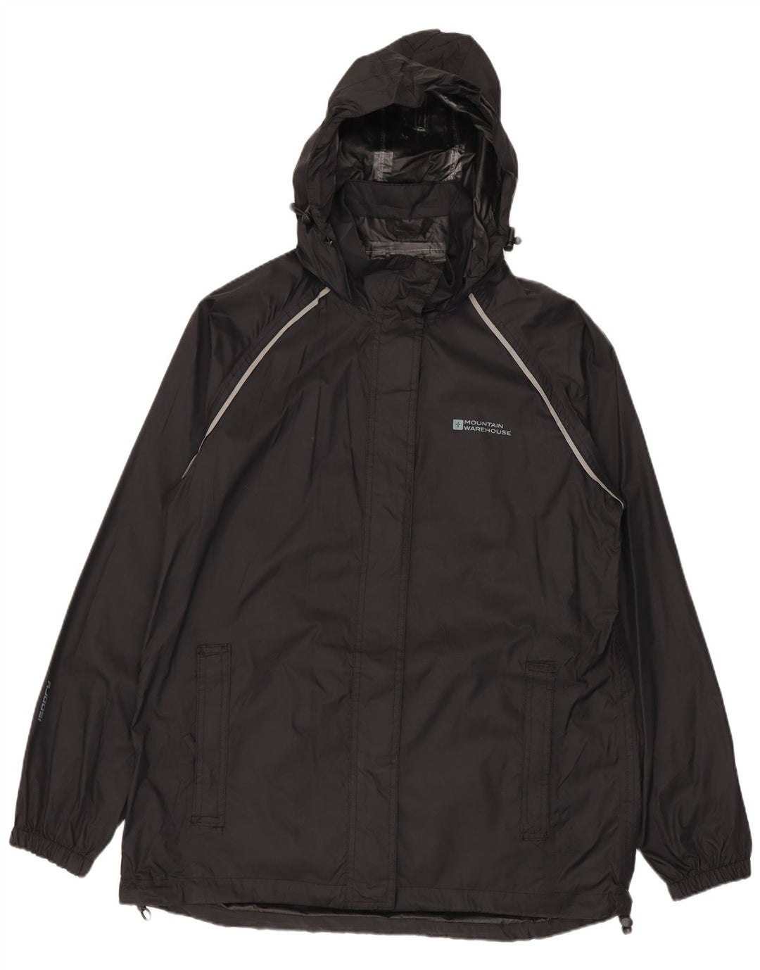 Mountain Warehouse ženska kišna jakna s kapuljačom UK 12 Srednji crni najlon
