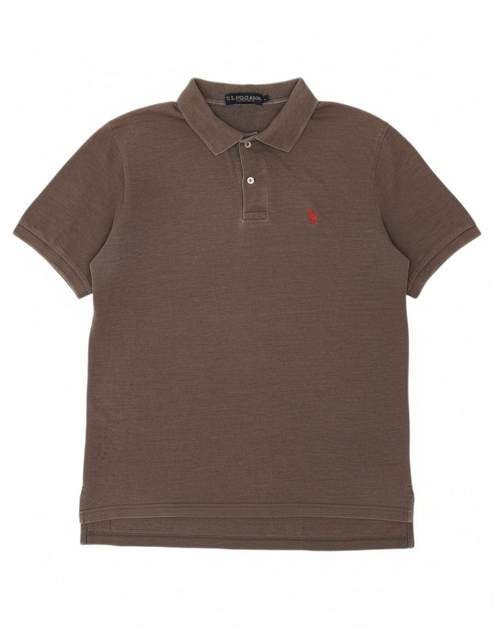 U.S. POLO ASSN. Mens Polo Shirt Large Brown