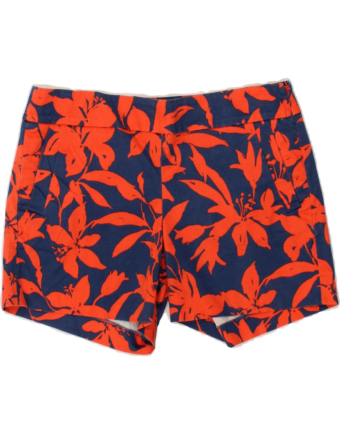 J. CREW Womens Chino Shorts US 8 Medium W30  Navy Blue Floral Vintage J. Crew and Second-Hand J. Crew from Messina Hembry 
