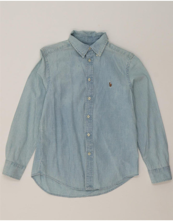 RALPH LAUREN Boys Shirt 10-11 Years Medium Blue Cotton Vintage Ralph Lauren and Second-Hand Ralph Lauren from Messina Hembry 