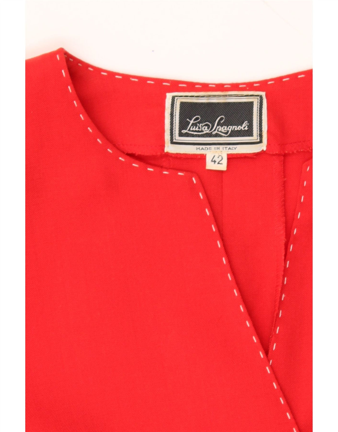LUISA SPAGNOLI Womens Sheath Dress IT 42 Medium Red Virgin Wool Vintage Luisa Spagnoli and Second-Hand Luisa Spagnoli from Messina Hembry 