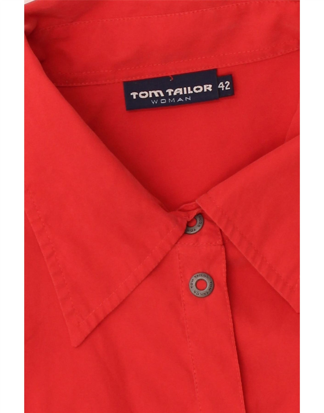 TOM TAILOR Womens Shirt Blouse IT 42 Medium Red Polyester Vintage Tom Tailor and Second-Hand Tom Tailor from Messina Hembry 