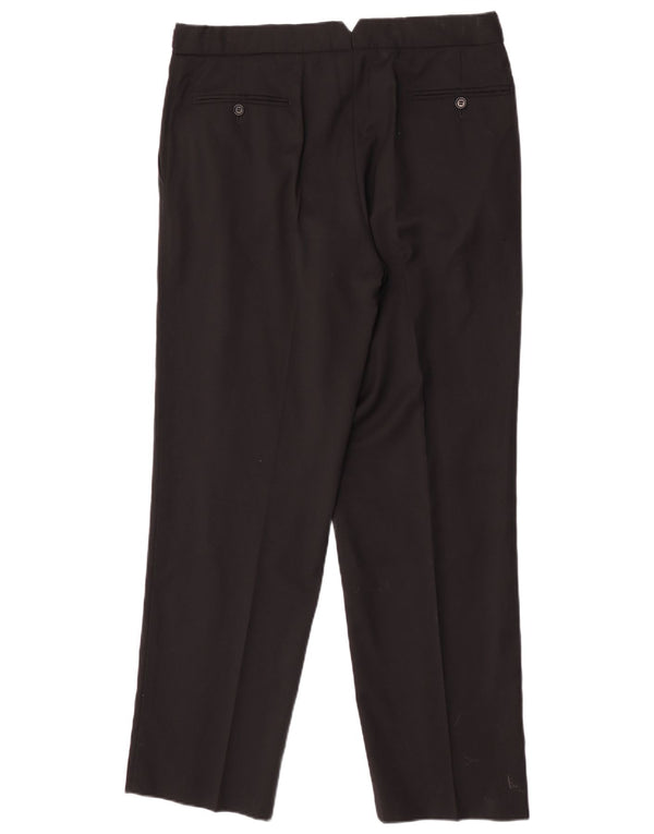 Marks & Spencer muške ravne chino hlače W36 L31 crne nove vune