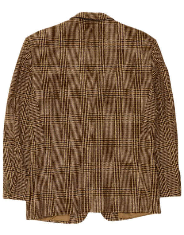 Profilo Mens 2 Button Blazer Jacket IT 48 Medium Brown Houndstooth