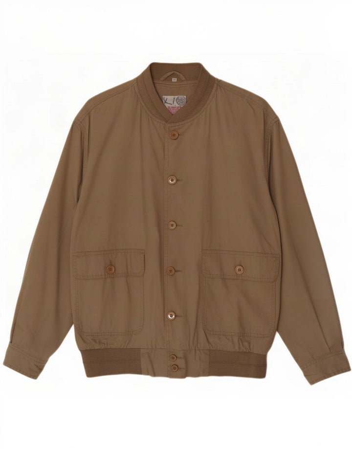 Vintage muška bomber jakna IT 52 XL bež pamuk