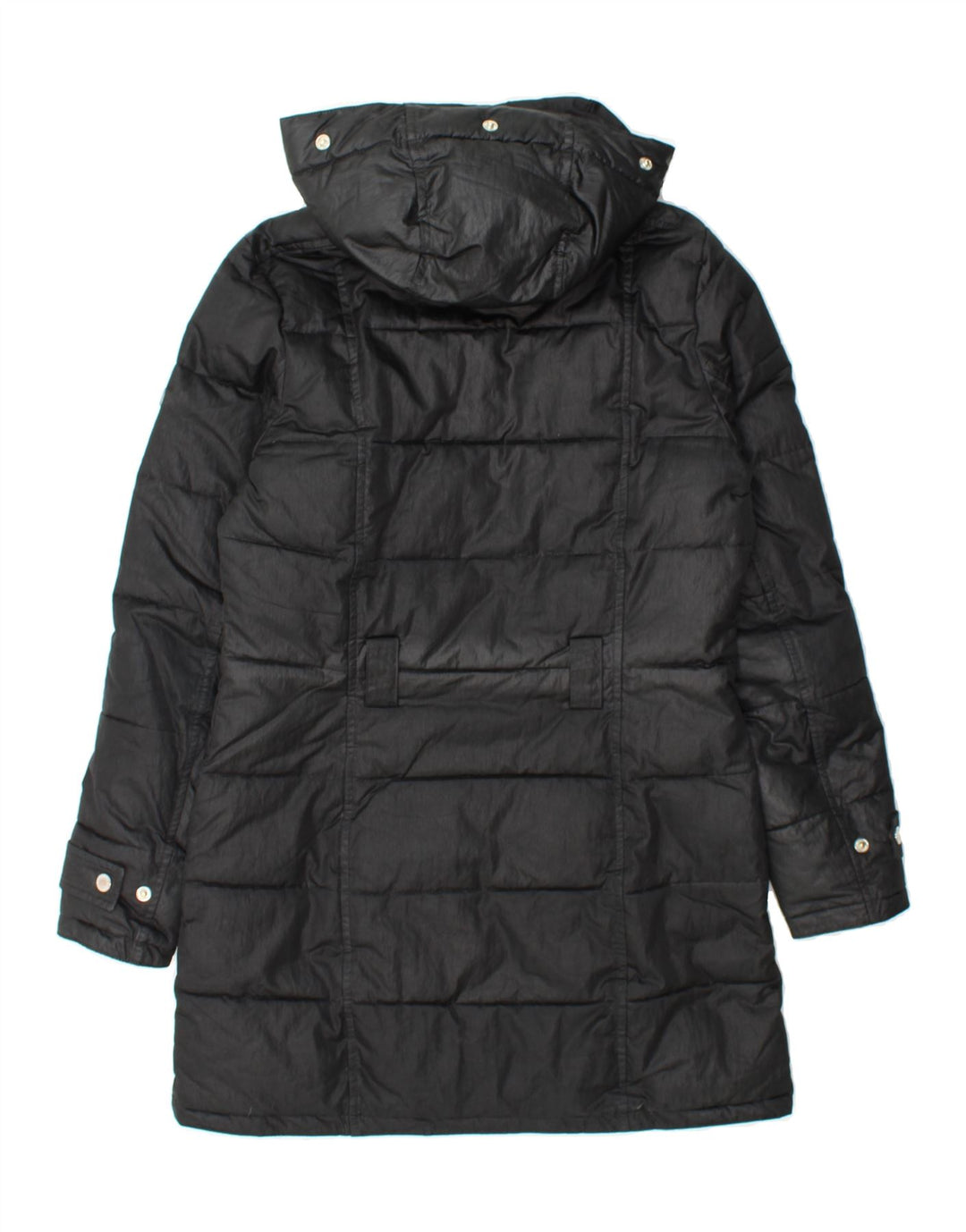 BARBOUR Womens Hooded Padded Coat UK 8 Small  Black Vintage Barbour and Second-Hand Barbour from Messina Hembry 
