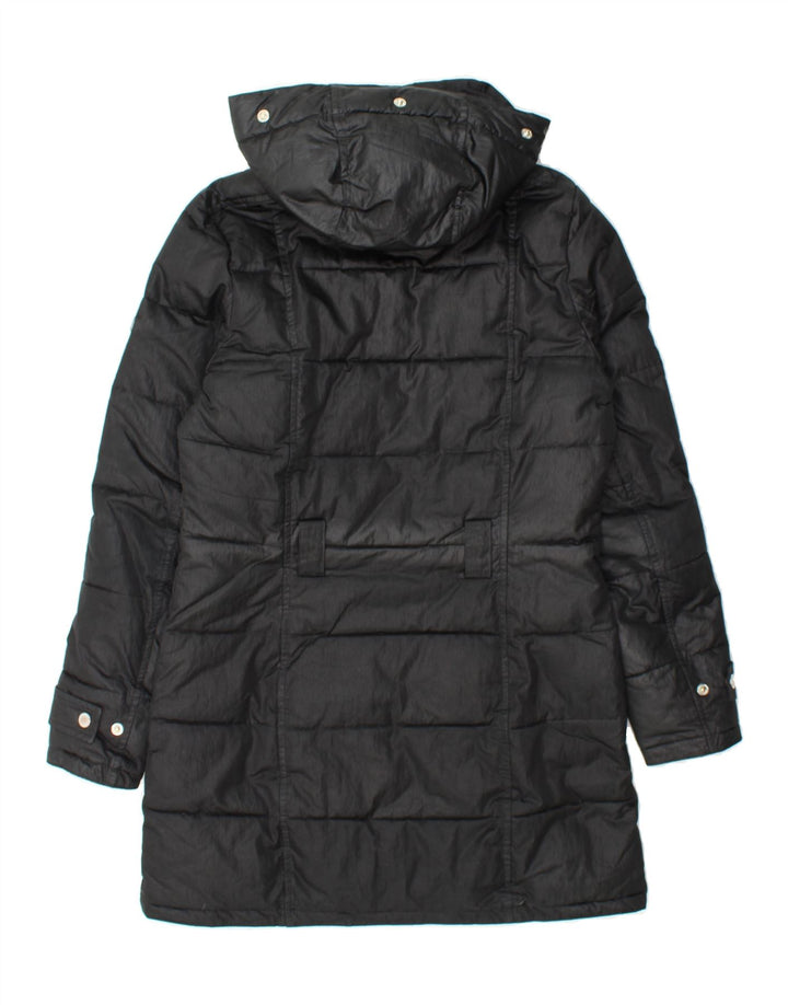 BARBOUR Womens Hooded Padded Coat UK 8 Small  Black Vintage Barbour and Second-Hand Barbour from Messina Hembry 