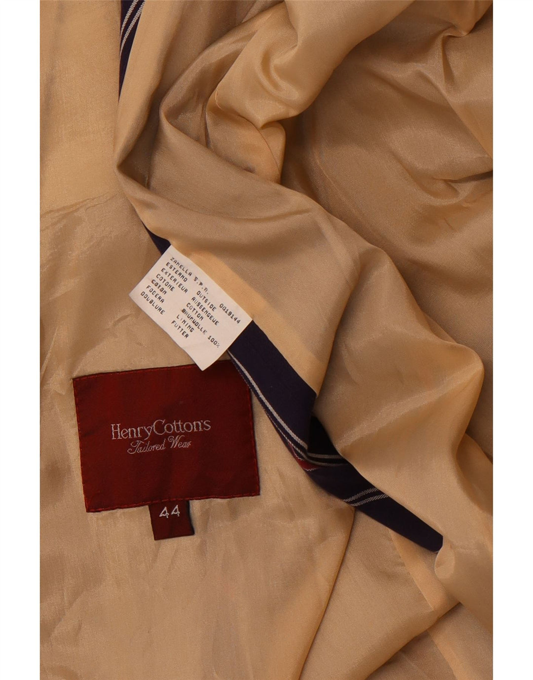 Henry Cottons muški blejzer jakna IT 44 XS tamnoplavi pamuk na pruge