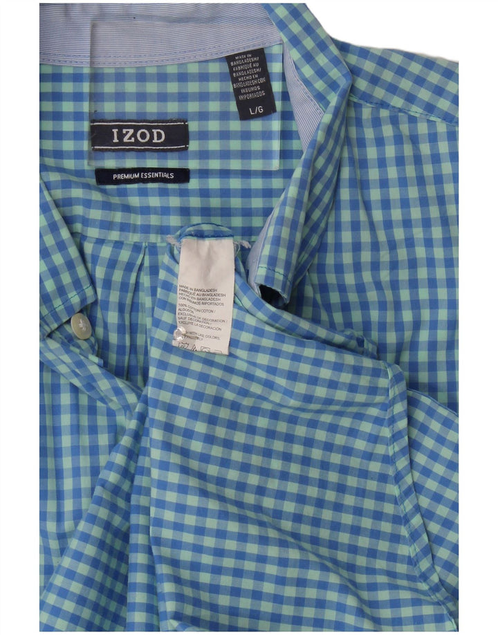 Izod muška košulja Large Blue Gingham pamuk