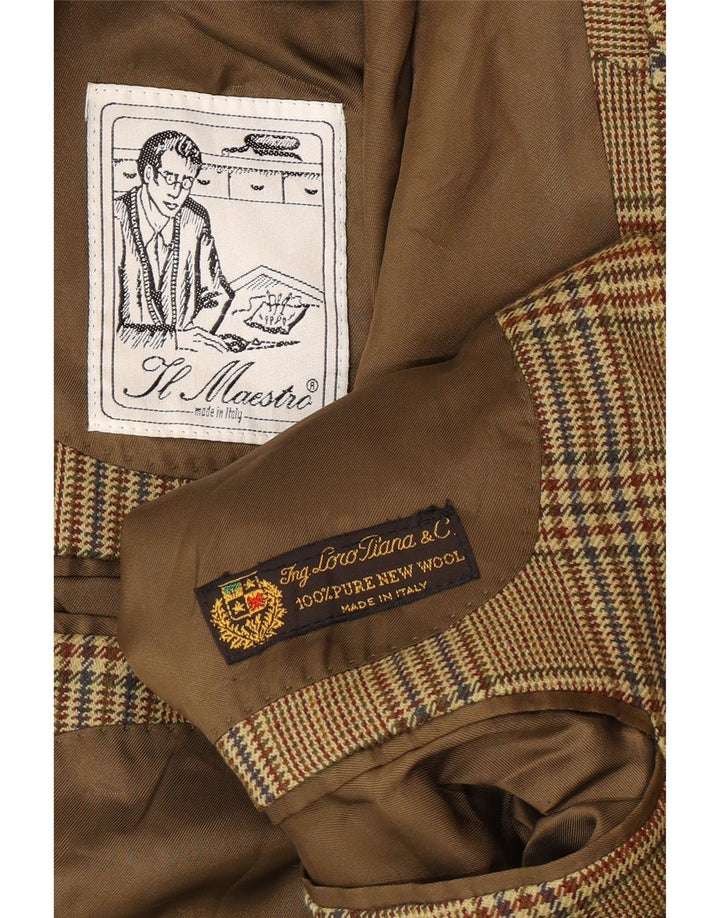 Vintage muška jakna sa 2 gumba UK 40 Large Beige Houndstooth