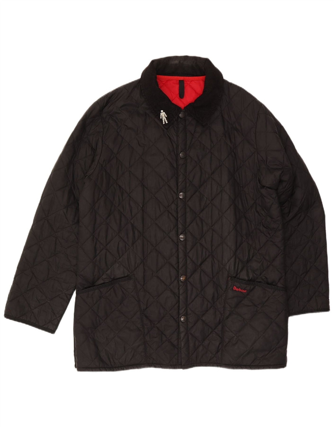 Barbour muška prošivena jakna UK 40 veliki crni poliamid