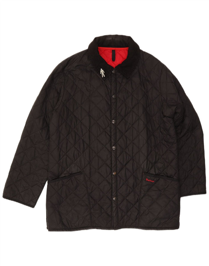 Barbour muška prošivena jakna UK 40 veliki crni poliamid